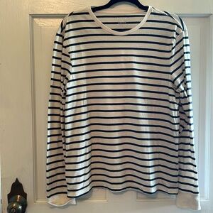 J Crew Long Sleeve Stripes Top  Men’s Medium